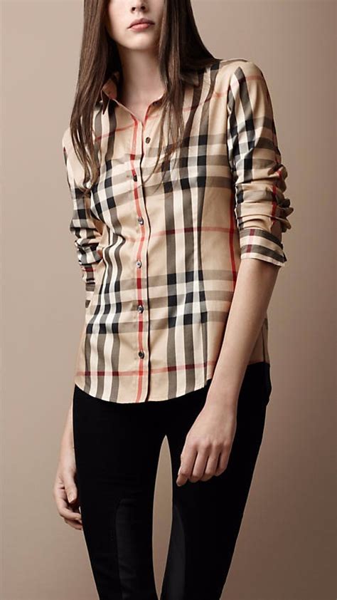 camisa burberry mujer original|burberry shirt for men.